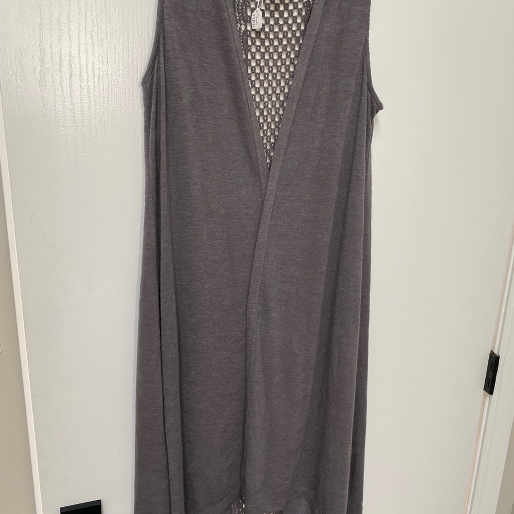 Gray Sleeveless Women's Coat